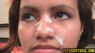 טינקה מקבלת זרע על פניה לאחר סקס אנאלי